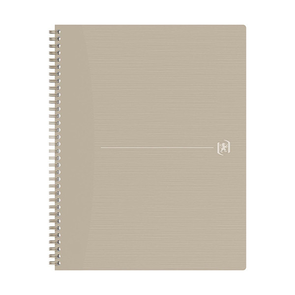 Oxford Origin cahier à spirale A4+ 90 g/m² 70 feuilles quadrillé 5 mm - sable 400150009 260271 - 1