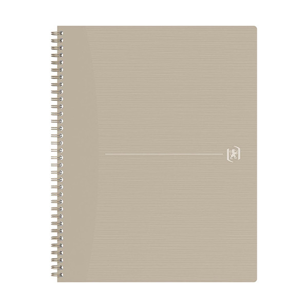 Oxford Origin cahier à spirale A4+ 90 g/m² 70 feuilles quadrillé 5 mm - sable 400150009 260271 - 1