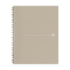 Oxford Origin cahier à spirale A4+ 90 g/m² 70 feuilles quadrillé 5 mm - sable 400150009 260271 - 1