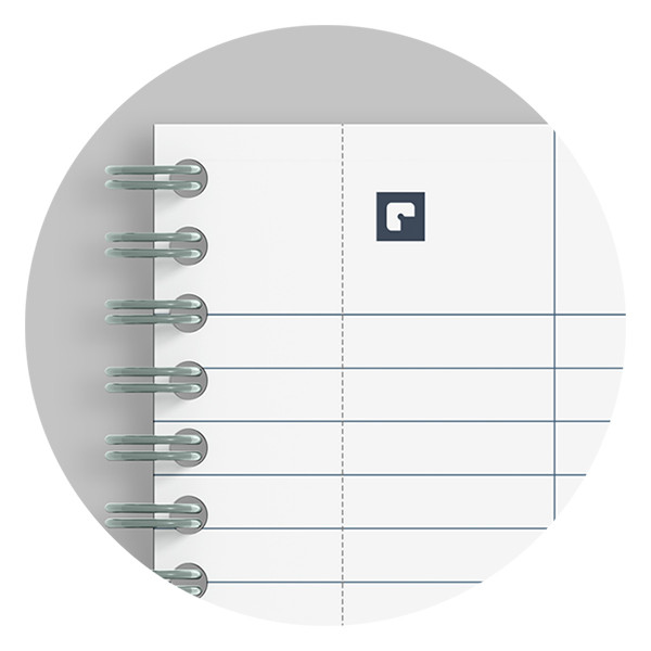Oxford Origin cahier à spirale A4+ ligné 90 g/m² 70 feuilles - gris clair 400150003 260265 - 4