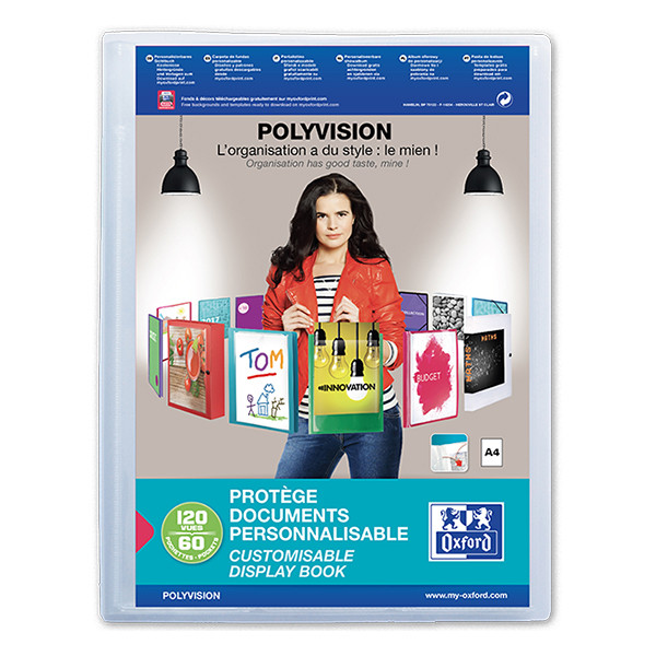 Oxford Polyvision album de présentation souple A4 (60 pochettes) - transparent 100205903 237557 - 1