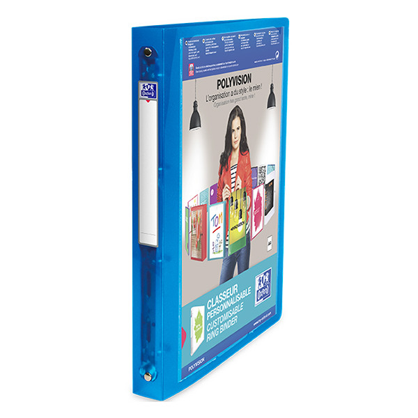 Oxford Polyvision classeur à anneaux A4 avec 4 anneaux en O 20 mm - bleu 100201431 237567 - 1