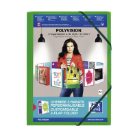 Oxford Polyvision farde à élastique (personnalisable) A4 - vert 100201155 237684