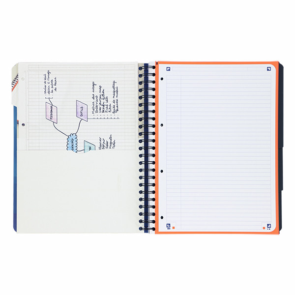 Oxford School cahier à spirale A4+ ligné 90 g/m² 120 feuilles (4 trous) 400095496 260179 - 3