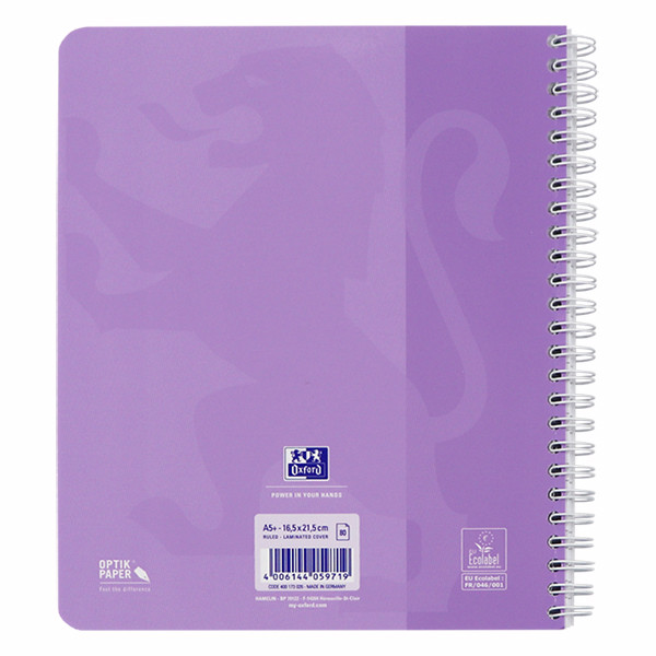 Oxford School cahier à spirale  A5+ ligné 90 g/m² 17 trous 80 feuilles pastel (3 pièces) 400171666 400190223 260297 - 4