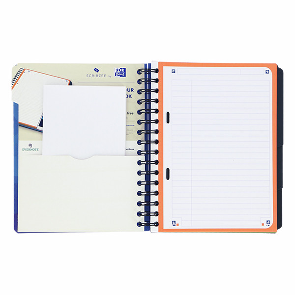 Oxford School cahier de projets A5+ ligné 90 g/m² 120 feuilles - bleu 400095497 260086 - 2