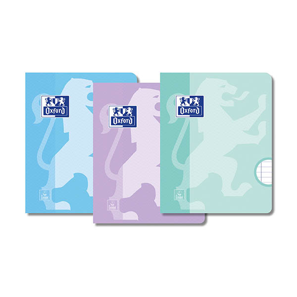 Oxford School cahier ligné A5 couleurs pastel assorties 3 pièces 36 feuilles 260298 - 1