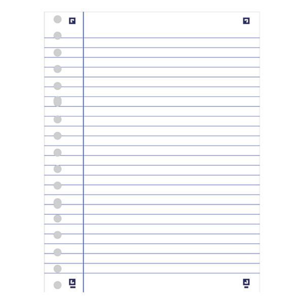 Oxford School papier perforé A5 ligné 90 g/m² 100 feuilles (17 trous) 400129500 260188 - 2