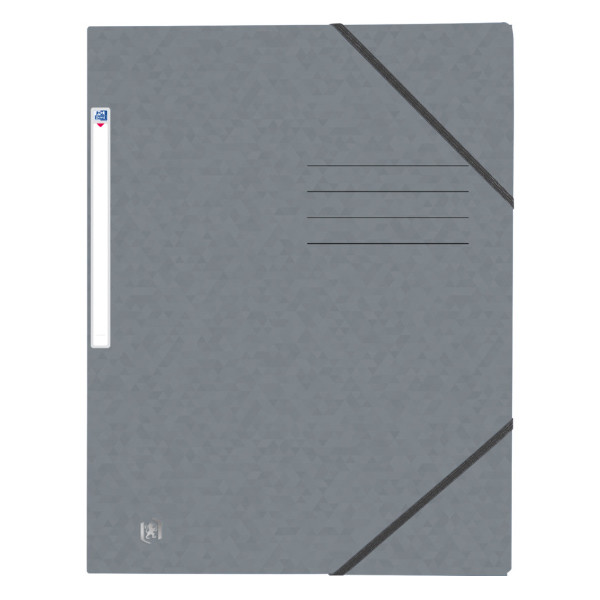 Oxford Top File+ farde à élastique en carton A4 - gris 400116327 260135 - 1