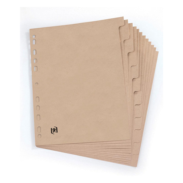 Oxford Touareg intercalaires en carton A4 avec 12 onglets (11 trous) 100204955 260322 - 1