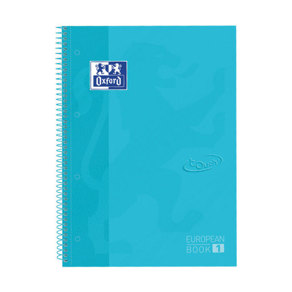 Oxford Touch cahier à spirale A4+ 90 g/m² 80 feuilles ligné - bleu pastel 400138327 260290 - 1