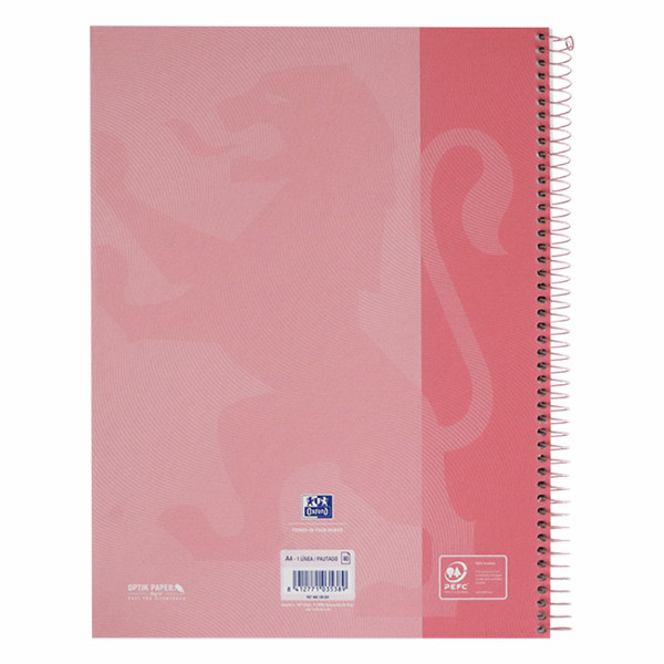 Oxford Touch cahier à spirale A4+ 90 g/m² 80 feuilles ligné - rose pastel 400138324 260292 - 2