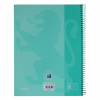 Oxford Touch cahier à spirale A4+ 90 g/m² 80 feuilles ligné - turquoise pastel 400138326 260293 - 2