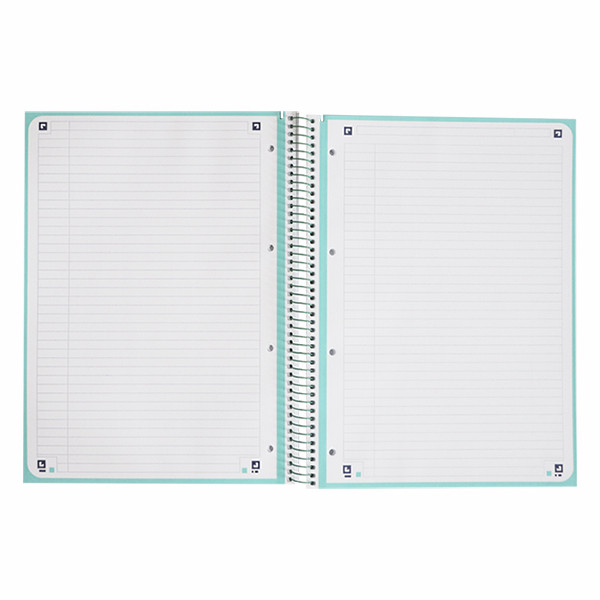 Oxford Touch cahier à spirale A4+ 90 g/m² 80 feuilles ligné - turquoise pastel 400138326 260293 - 3