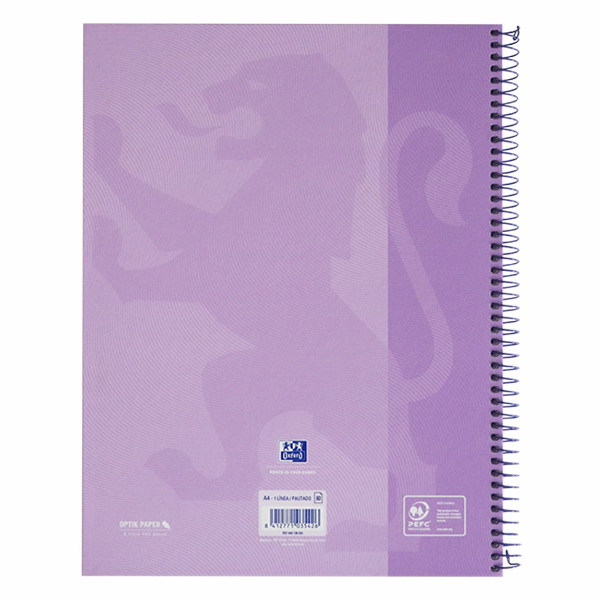 Oxford Touch cahier à spirale A4+ 90 g/m² 80 feuilles ligné - violet pastel 400138325 260291 - 2