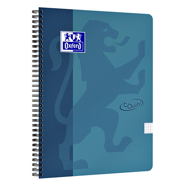 Oxford Touch cahier à spirale A4 quadrillé 90 g/m² 70 feuilles - bleu clair 400103996 260147 - 1