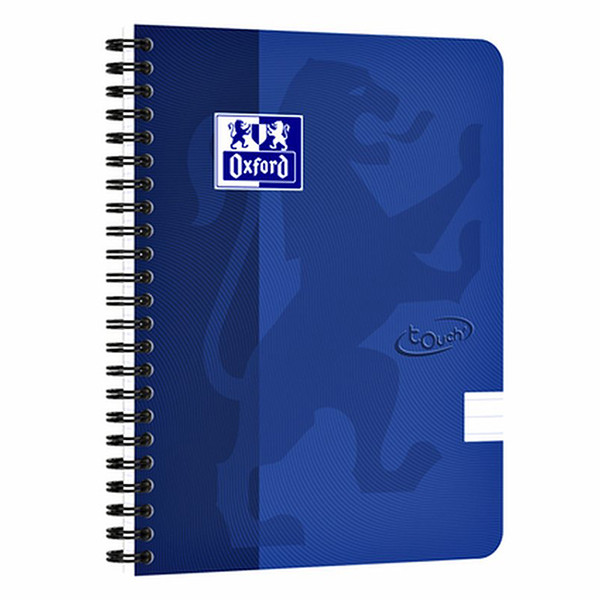 Oxford Touch cahier à spirale A5 ligné 90 g/m² 70 feuilles - bleu 400103998 260150 - 1