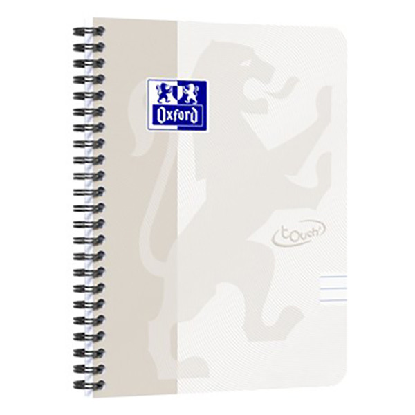Oxford Touch cahier à spirale A5 ligné 90 g/m² 70 feuilles - gris 400134119 260153 - 1