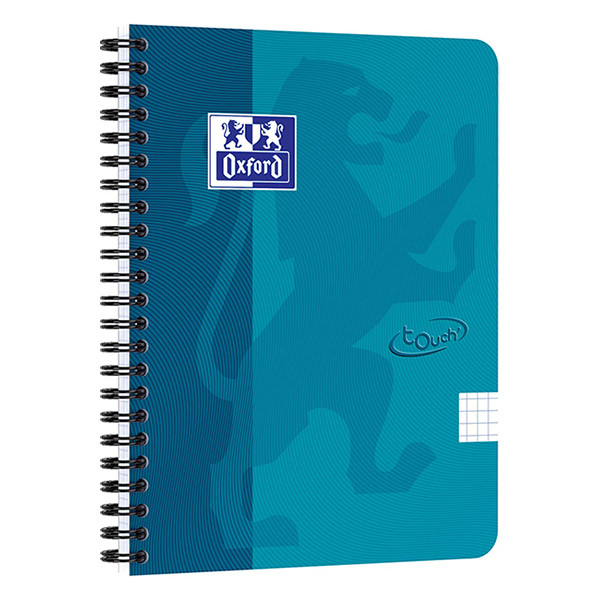 Oxford Touch cahier à spirale A5 quadrillé 90 g/m² 70 feuilles - bleu clair 400104100 260154 - 1
