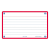 Oxford fiches bristol lignées A7 (80 pièces) - rouge 400133880 260201 - 1