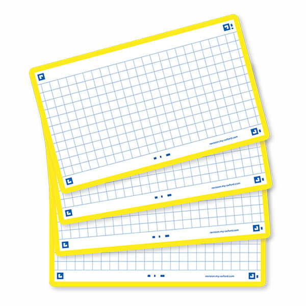 Oxford fiches bristol quadrillées A7 (80 pièces) - jaune 400133871 260207 - 4