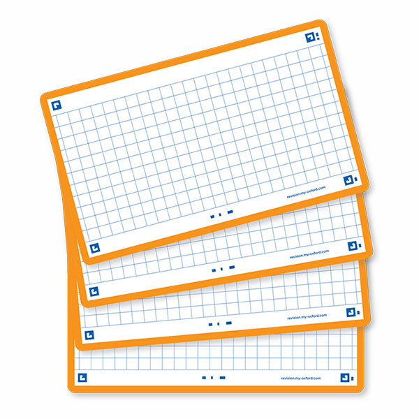 Oxford fiches bristol quadrillées A7 (80 pièces) - orange 400133870 260211 - 4