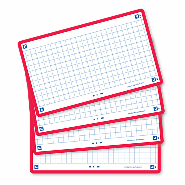 Oxford fiches bristol quadrillées A7 (80 pièces) - rouge 400133858 260213 - 3