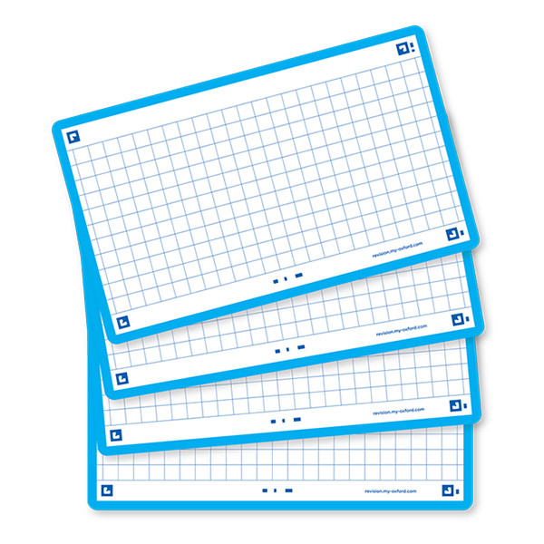 Oxford fiches bristol quadrillées A7 (80 pièces) - turquoise 400133854 260215 - 4