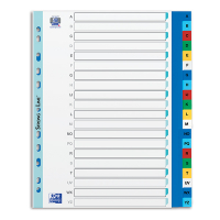 Oxford intercalaires colorées A4 XL en plastique avec 20 onglets A-Z (11 trous) 100204733 237533