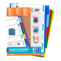 Oxford intercalaires colorés en plastique A4 XL avec 5 onglets (11 trous) 100209052 237525