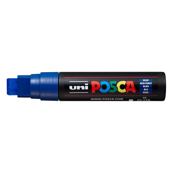 POSCA PC-17K marqueur acrylique (15 mm rectangulaire) - bleu foncé 424237 - 1