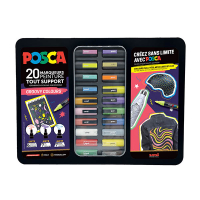POSCA PC-1MC/PC-3M/PC-5M Groovy Colors set de marqueurs de peinture (20 pièces) MPOSCA/20016 424481