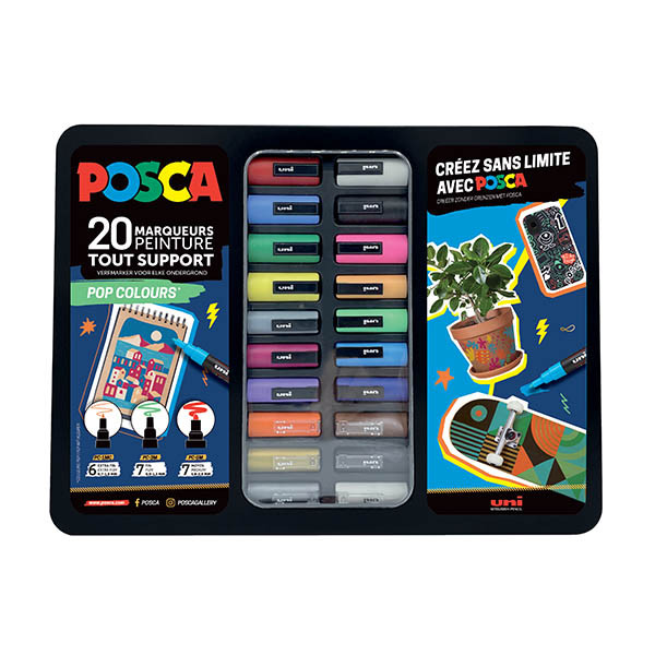 POSCA PC-1MC/PC-3M/PC-5M Pop Colors set de marqueurs de peinture (20 pièces) MPOSCA/20015 424482 - 1