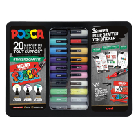 POSCA PC-1MC/PC-3M/PC-5M Stickers Graffiti set de marqueurs de peinture (20 pièces) MPOSCA/20017 424480