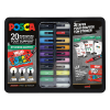 POSCA PC-1MC/PC-3M/PC-5M Stickers Graffiti set de marqueurs de peinture (20 pièces)