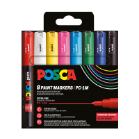 POSCA PC-1MC set de marqueurs peinture (0,7 - 1 mm conique) 8 pcs PC1MC/8AASS18 424067