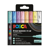 POSCA PC-1MC set de marqueurs peinture (0,7 - 1 mm conique) 8 pièces - pastel 425400
