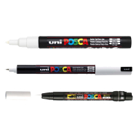 POSCA PC-1MR/PC-3M/PCF-350 set de marqueurs acryliques (3 pièces) - blanc 424251