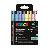 POSCA PC-1MR set de marqueurs acryliques (0,7 mm ogive) 8 pièces - pastel 425401