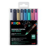 POSCA PC-1MR set de marqueurs peinture (0,7 mm ogive) 8 pcs - métallique PC1MR/8AASS19 424035