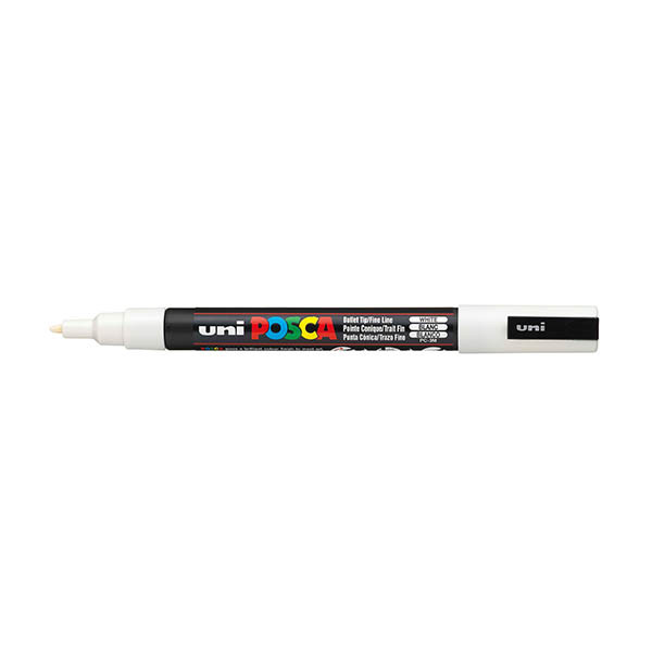 POSCA PC-3M marqueur acrylique (0,9 - 1,3 mm ogive) - blanc 424076 - 1
