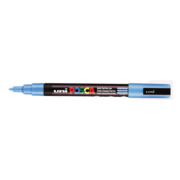 POSCA PC-3M marqueur acrylique (0,9 - 1,3 mm ogive) - bleu clair 424072 - 1