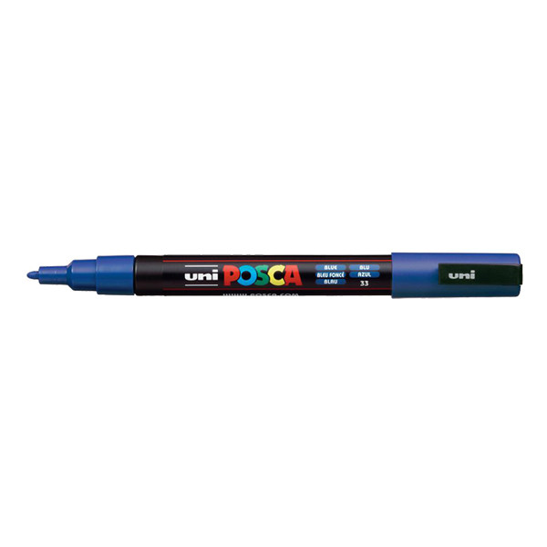 POSCA PC-3M marqueur acrylique (0,9 - 1,3 mm ogive) - bleu foncé 424075 - 1