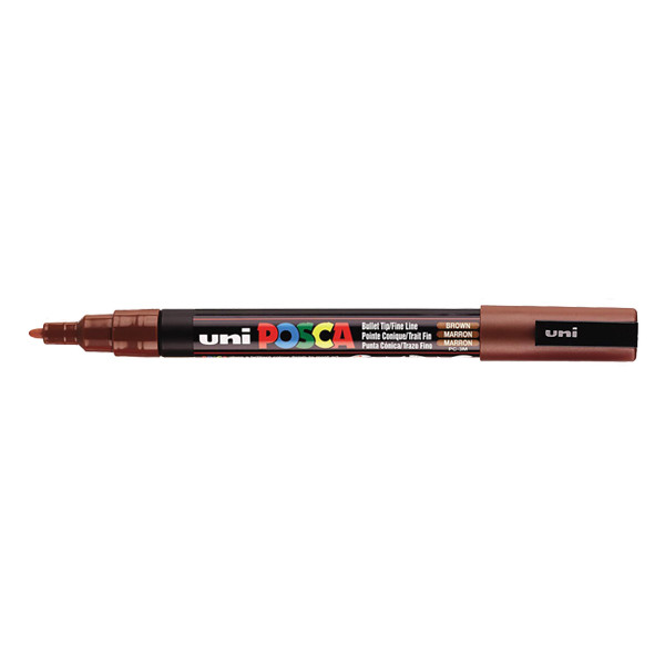 POSCA PC-3M marqueur acrylique (0,9 - 1,3 mm ogive) - marron châtain 424088 - 1