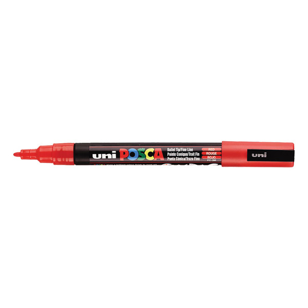 POSCA PC-3M marqueur acrylique (0,9 - 1,3 mm ogive) - rouge 424094 - 1