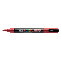 POSCA PC-3M marqueur acrylique (0,9 - 1,3 mm ogive) - rouge foncé 424098