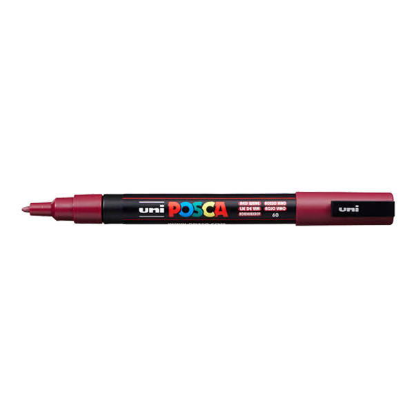 POSCA PC-3M marqueur acrylique (0,9 - 1,3 mm ogive) - rouge vin 424087 - 1