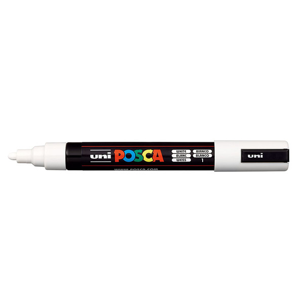 POSCA PC-3M marqueur peinture (0,9 - 1,3 mm ogive) - blanc PC3MBL 424076 - 1