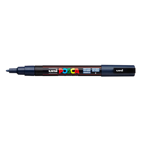 POSCA PC-3M marqueur peinture (0,9 - 1,3 mm ogive) - bleu marine PC3MBMAR 424077 - 1