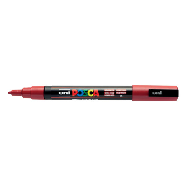 POSCA PC-3M marqueur peinture (0,9 - 1,3 mm ogive) - rouge foncé PC3MRF 424098 - 1